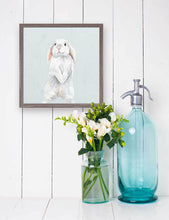 Load image into Gallery viewer, White Bunny Mini Framed Canvas