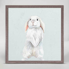 Load image into Gallery viewer, White Bunny Mini Framed Canvas