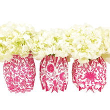 Load image into Gallery viewer, Lucy Grymes Pink Chinoiserie Vase Wraps - 3 in a set
