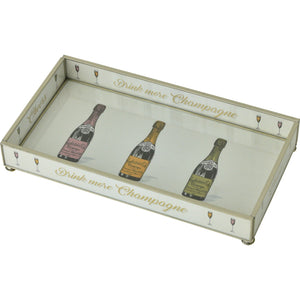 Cheers Champagne Bottles Tray - 6 x 9