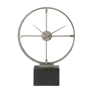 Silver Champagne Open Faced Clock