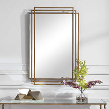 Load image into Gallery viewer, Solid Iron Frame Brushed Gold Mirror

