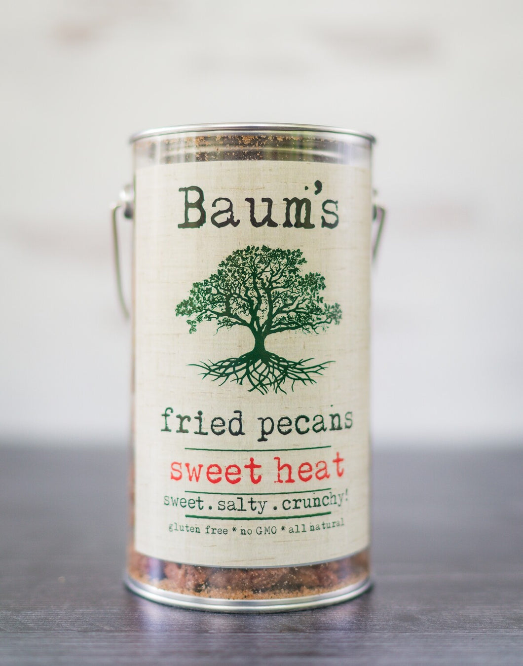 Baum's Sweet Heat Fried Pecans - 16oz Pail