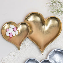 Load image into Gallery viewer, Gold Heart Tray - 2 Sections
