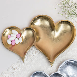 Gold Heart Tray - 2 Sections