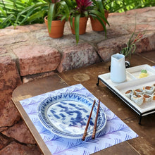 Load image into Gallery viewer, Lucy Grymes Blue WIllow Paper Placemat Pad
