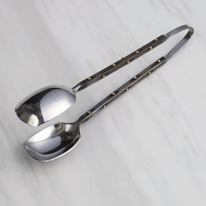 Black & Gold Dots Tongs