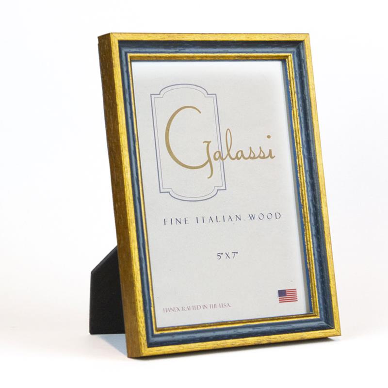 Lapis & Gold Wood Photo Frame - 2 sizes