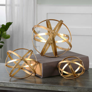 Gold Spheres - 3 Sizes