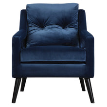 Load image into Gallery viewer, Blue Velvet Armchair
