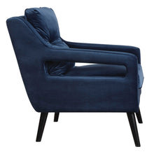 Load image into Gallery viewer, Blue Velvet Armchair
