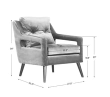 Load image into Gallery viewer, Blue Velvet Armchair
