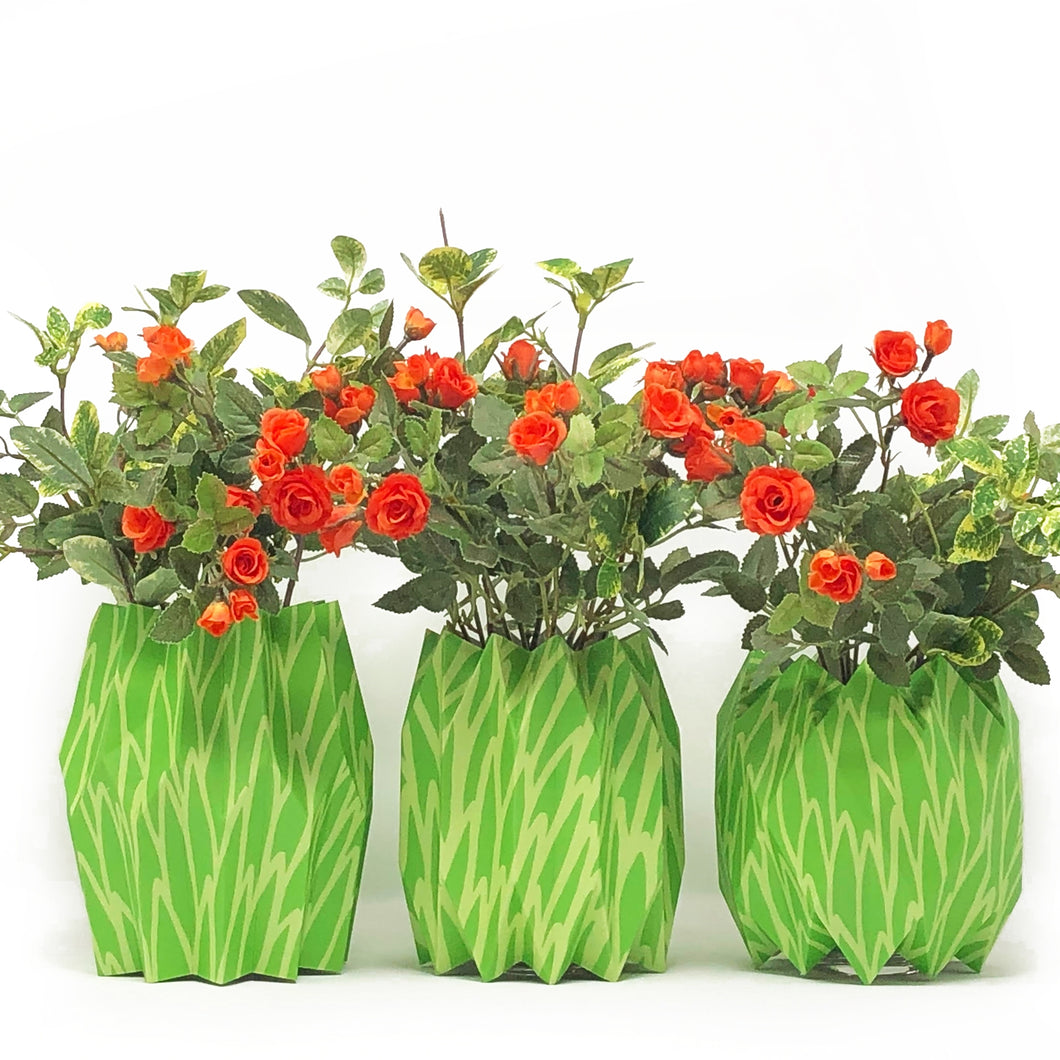 Lucy Grymes Green Vase Wraps - 3 in a set
