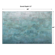 Load image into Gallery viewer, Hand Painted Canvas with Soothing Turquoise Tones

