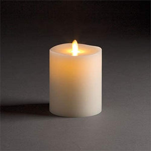 Moving Flame Pillar Candle  4 x 5