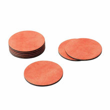 Load image into Gallery viewer, Caspari Round Snakeskin Felt-Backed Coasters in Coral - 8 Per Box
