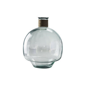 Medium Wide Clear Vase with Rope