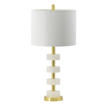 Load image into Gallery viewer, Vintage Look with Modern Flair White/Gold Lamp
