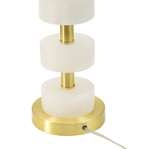 Vintage Look with Modern Flair White/Gold Lamp