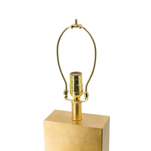 Load image into Gallery viewer, Rectangular Gold Metal with Crystal Accents Table Lamp
