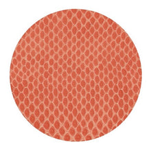 Load image into Gallery viewer, Caspari Round Snakeskin Felt-Backed Coasters in Coral - 8 Per Box
