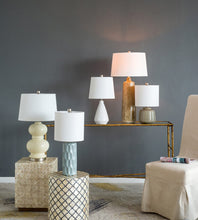 Load image into Gallery viewer, Soft Blue Gray Table Lamp
