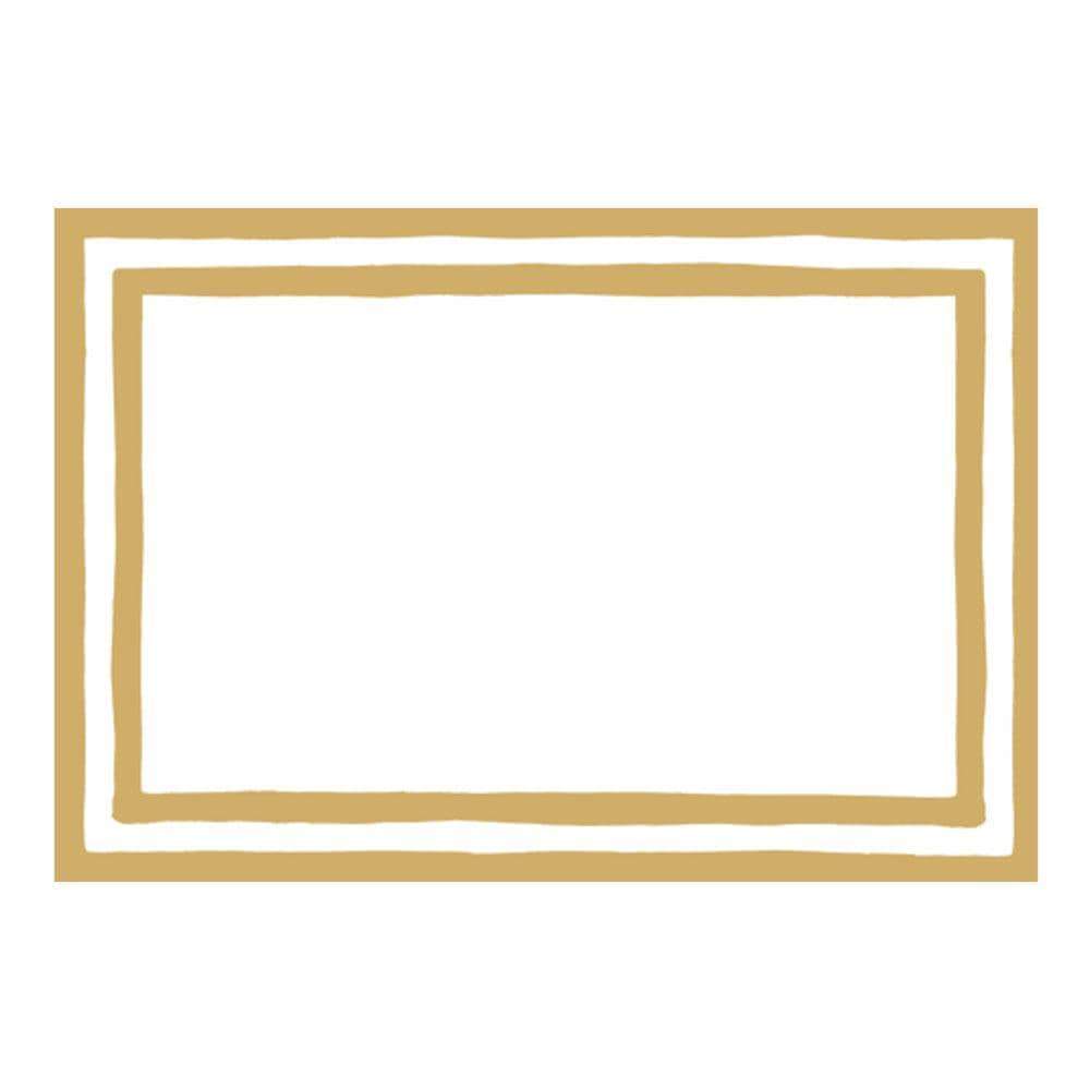 Caspari Border Stripe Place Cards in Gold Foil - 8 Per Package