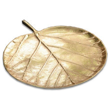 Load image into Gallery viewer, Gilded Round Leaf Tray
