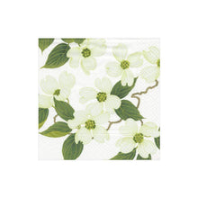 Load image into Gallery viewer, Caspari White Blossom Paper Cocktail Napkins/Guest Towels
