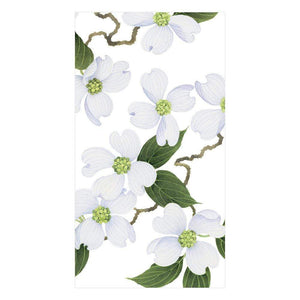 Caspari White Blossom Paper Cocktail Napkins/Guest Towels
