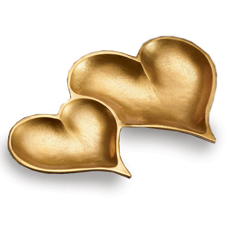Gold Heart Tray - 2 Sections