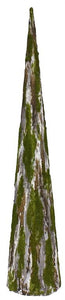 Flocked Birch Green Natural Cone Tree - 24"