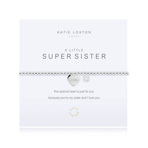 Katie Loxton "A Little Super Sister" Bracelet - Silver