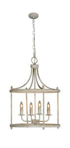 Cottage White Four-Light Pendant