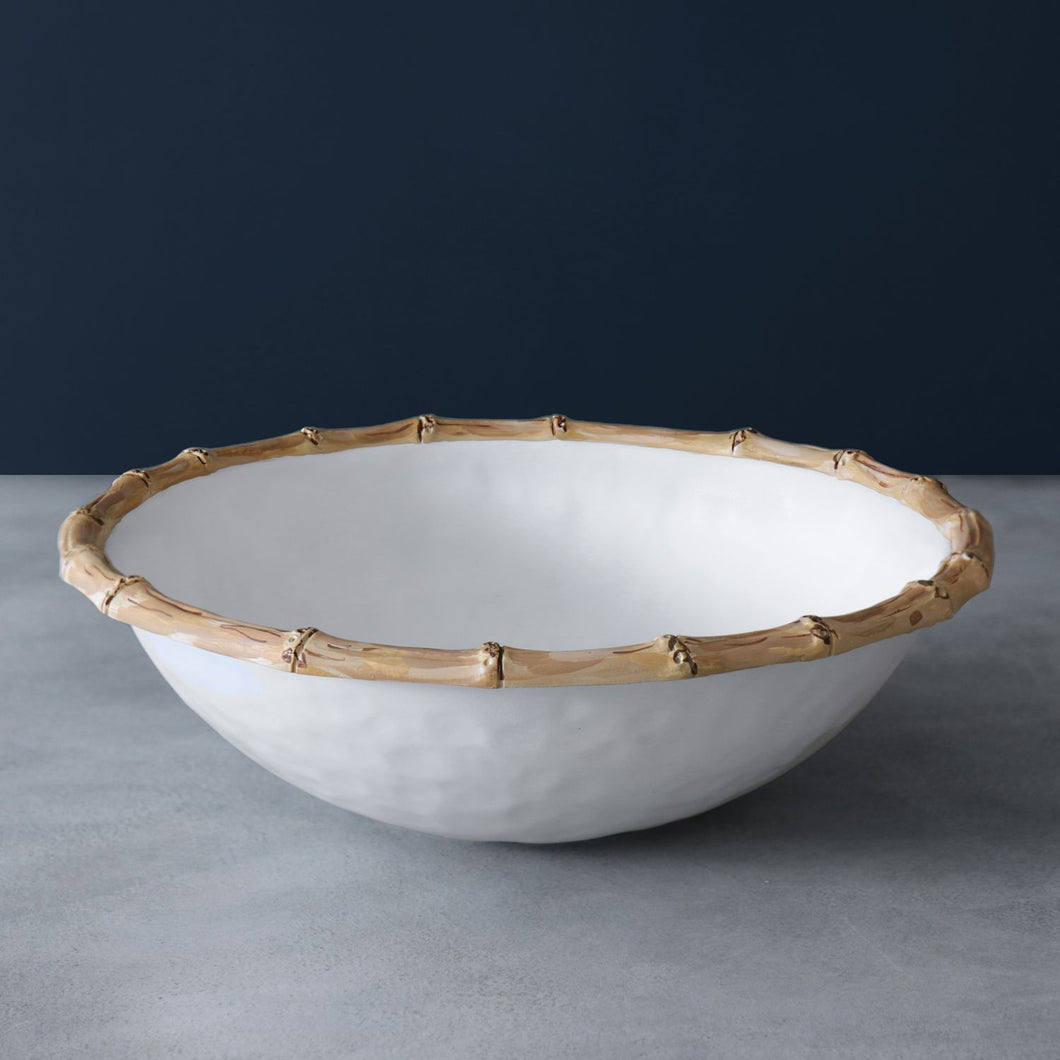 Beatriz Ball VIDA Bamboo Large Salad Bowl - White/Natural