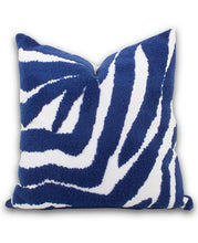 Load image into Gallery viewer, Blue Zebra Pillow
