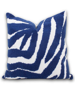 Blue Zebra Pillow