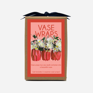 Lucy Grymes Cayenne Flower Vase Wraps - 3 in a box
