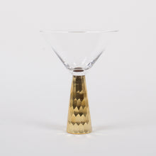 Load image into Gallery viewer, Gold Hammered Martini Glasses
