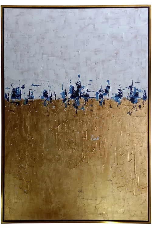 Beautiful Gold Leaf Abstract Hand Painted Canvas