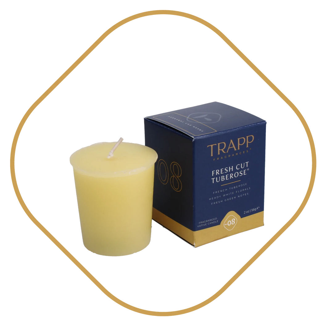Trapp Fragrances No. 8 Fresh Cut Tuberose Votive Candle - 2 oz