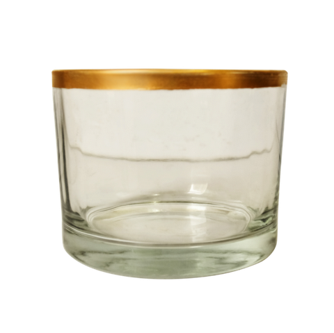 BIDKhome -  Glass Gold Rim Vase/Bowl - 3.5