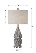 Load image into Gallery viewer, Grey Table Lamp by Uttermost - Sutton
