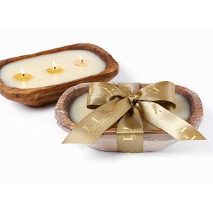 Lux Fragrances - Harvest Moon 3-Wick Candle in Dough Bowl