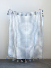 Load image into Gallery viewer, Cotton Woven Houndstooth Throw - 60L x 50W - Grey
