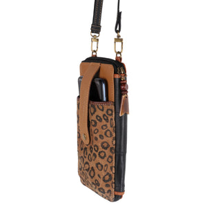 Cheetah Cellphone Crossbody Wallet