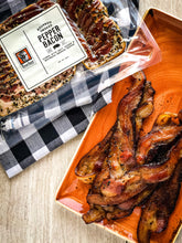 Load image into Gallery viewer, Bourbon Barrel Foods Bourbon Smoked Pepper Bacon
