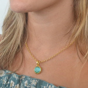 Betty Carre - Amalfi Gold Chain Necklace w/ Stone