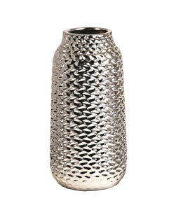 Medium Ceramic Bino Vase Silver
