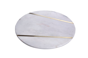 Medium Marble Plate with Gold Inlay